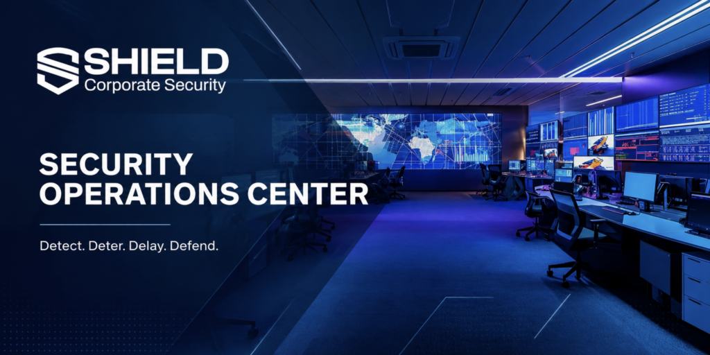 Security Operations Centre: Why Your Business Needs One | Shield Corporate Security Security Operations Center with advanced monitoring systems | Shield Corporate Security